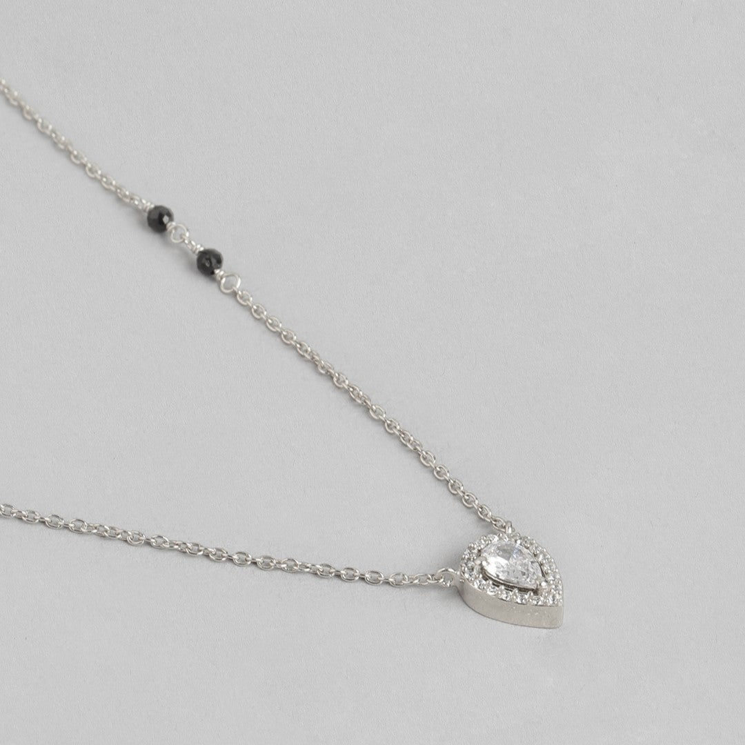 Radiant Vows CZ Rhodium-Plated 925 Sterling Silver Mangalsutra