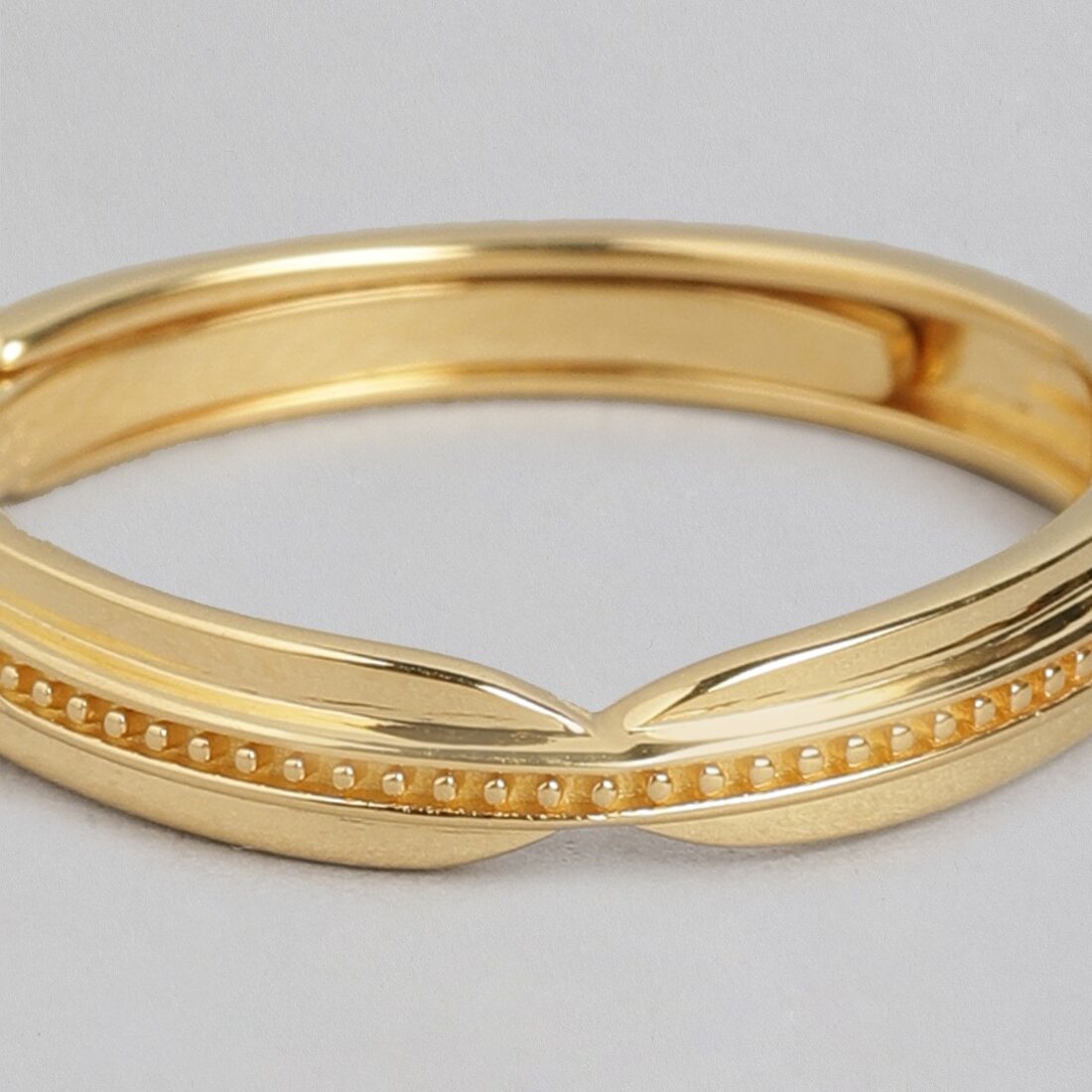 Radiant Sunburst Gold-Plated 925 Sterling Silver Adjustable Ring for Him (Adjustable)