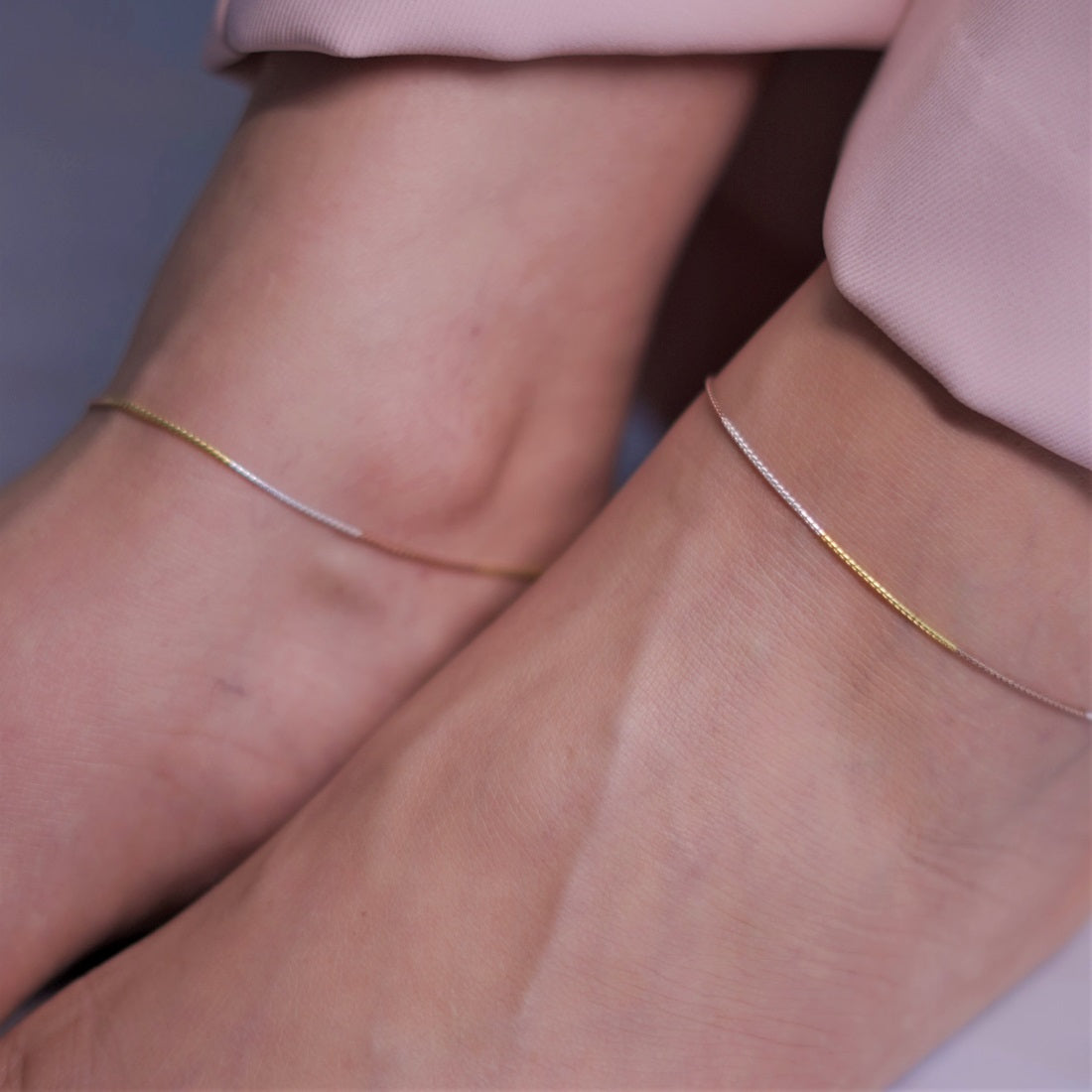 Buy Triple Tone Classic Rope Chain Anklet Zavya
