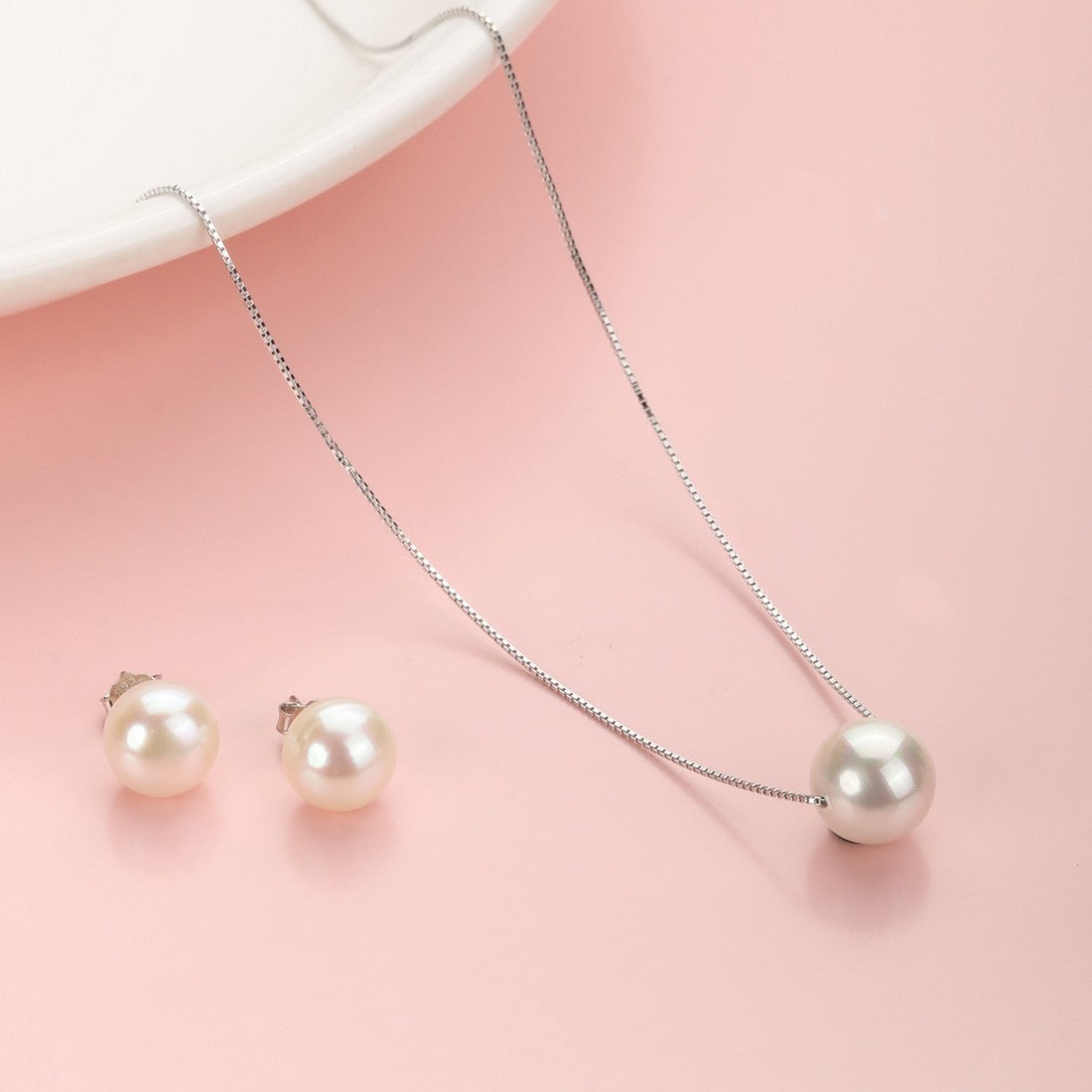 Timeless Pearl Elegance 925 Sterling Silver Set Valentines Edition W