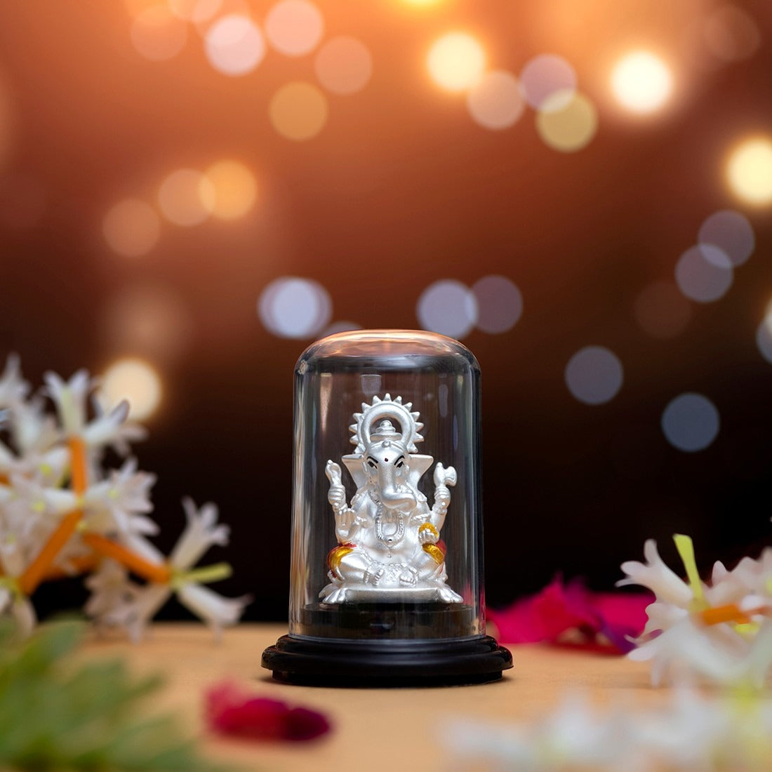 Sacred Splendor 999 Silver Ganesh Ji Idol
