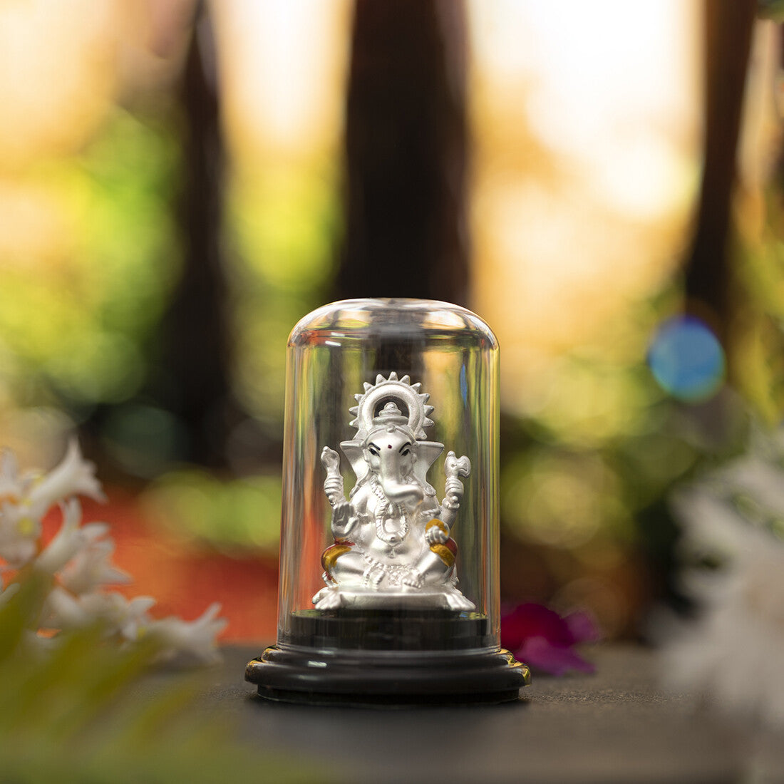 Sacred Splendor 999 Silver Ganesh Ji Idol