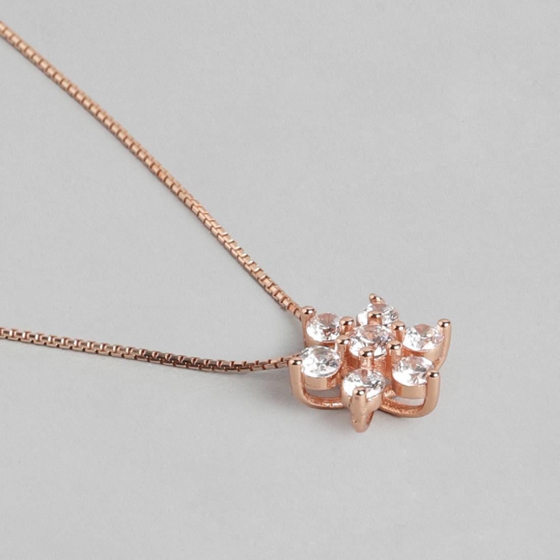 Nakshatra Rose Gold Plated 925 Sterling Silver Necklace Chain