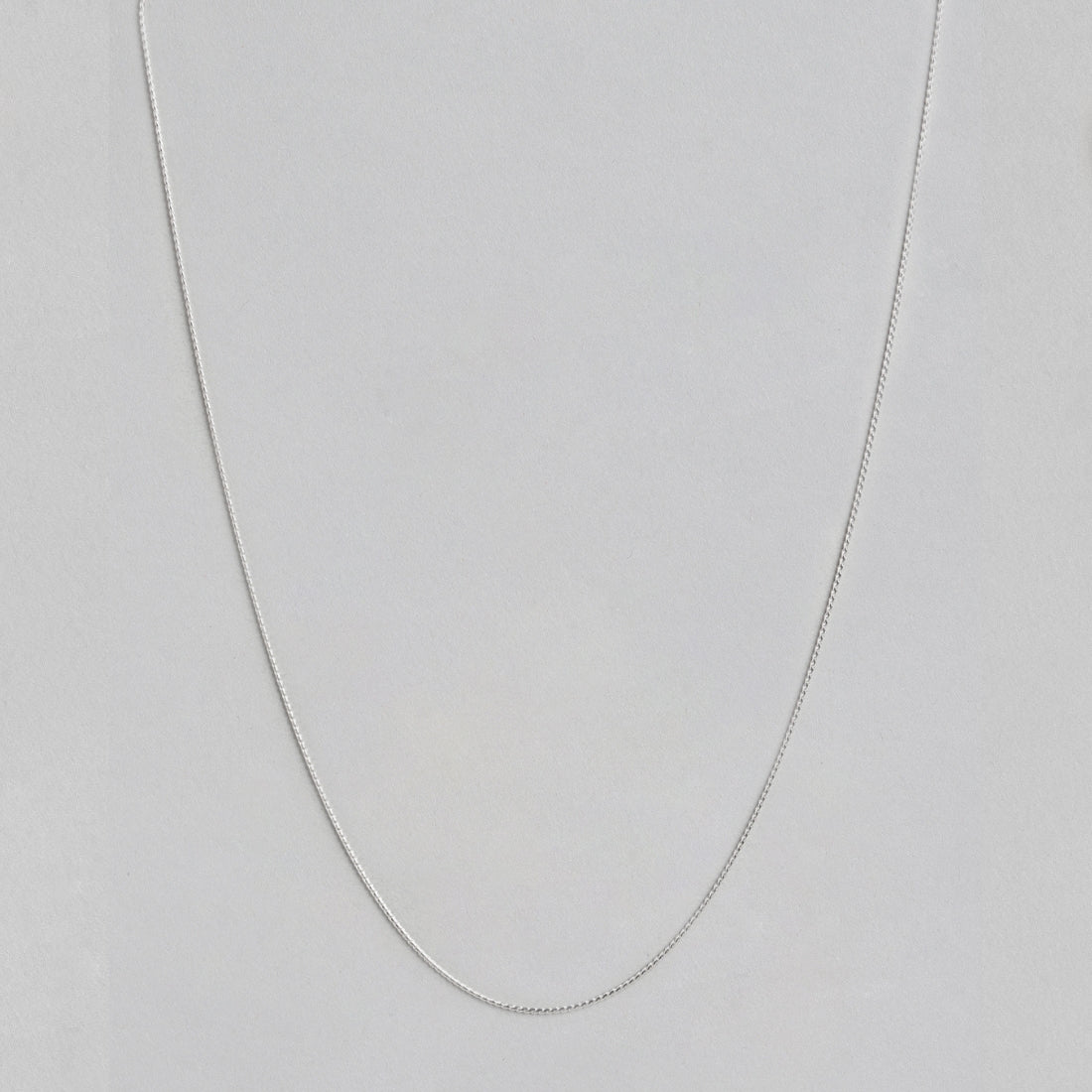 Minimal Rhodium Plated 925 Sterling Silver Rope Chain
