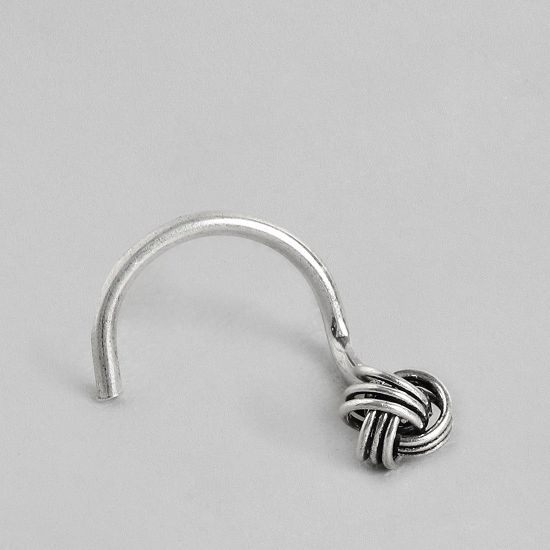 Knotted Silver 925 Silver Nose Pin