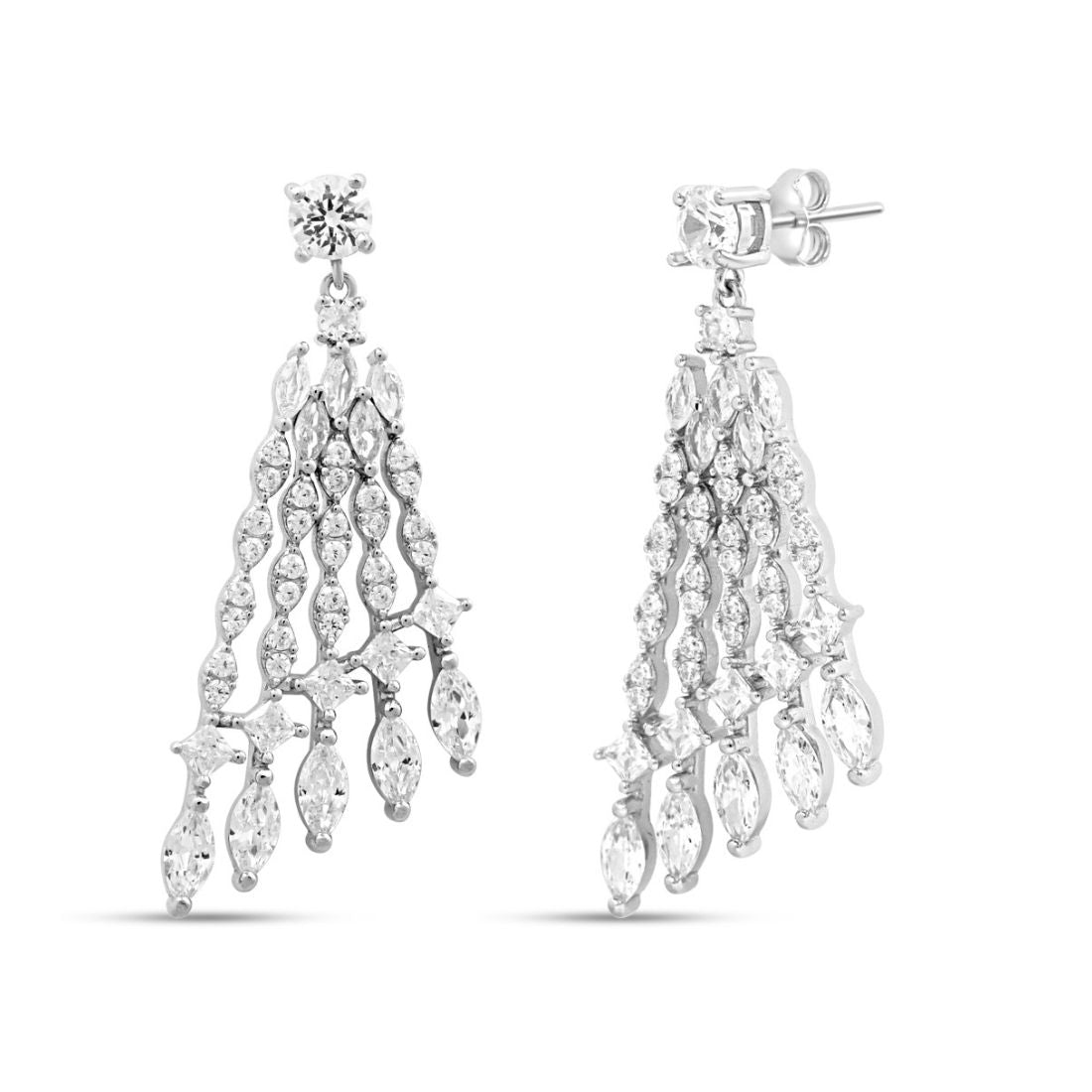 Twilight Sparkle Rhodium Plated 925 Sterling Silver Earrings