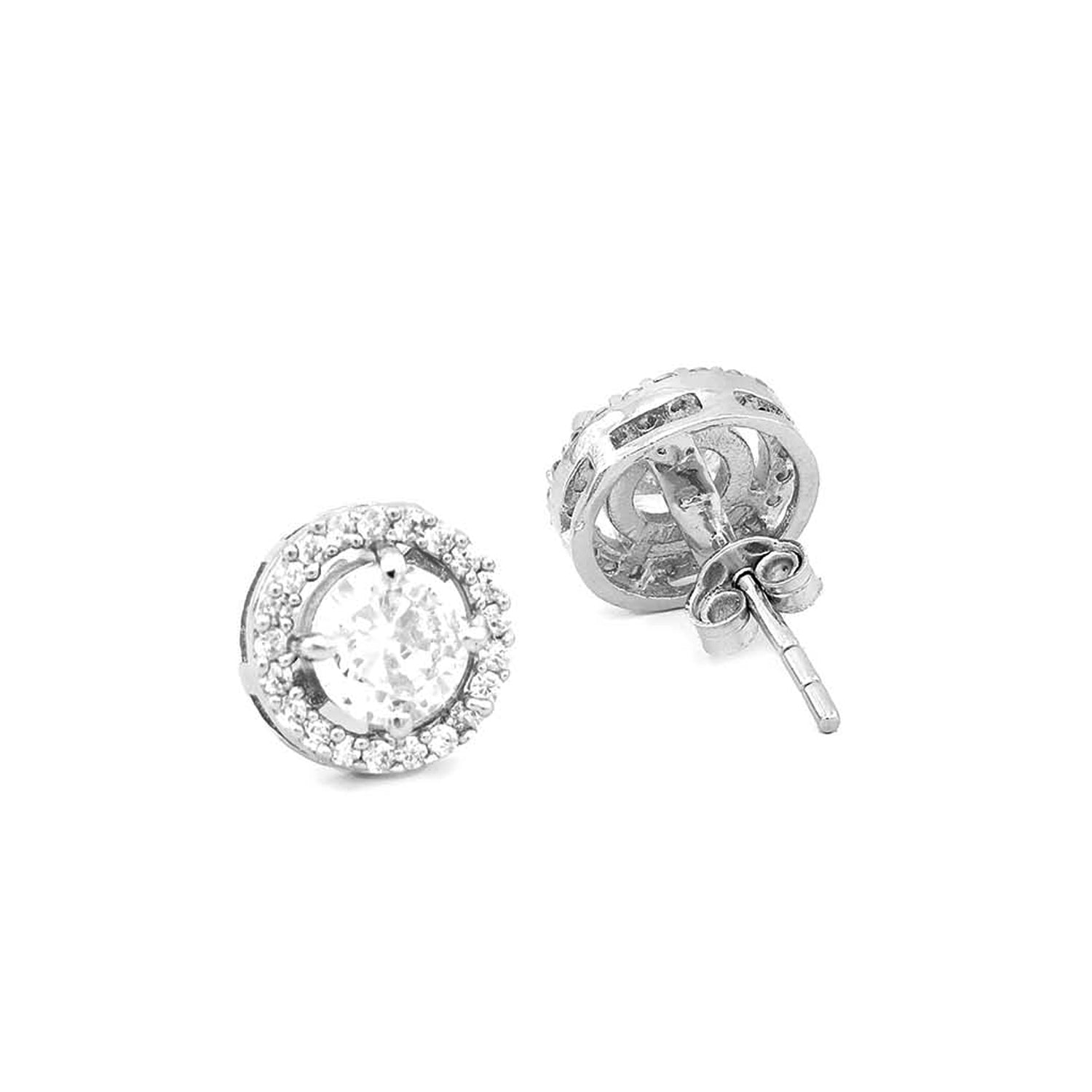 Circle of Love Rose Gold 925 Silver Stud Earrings