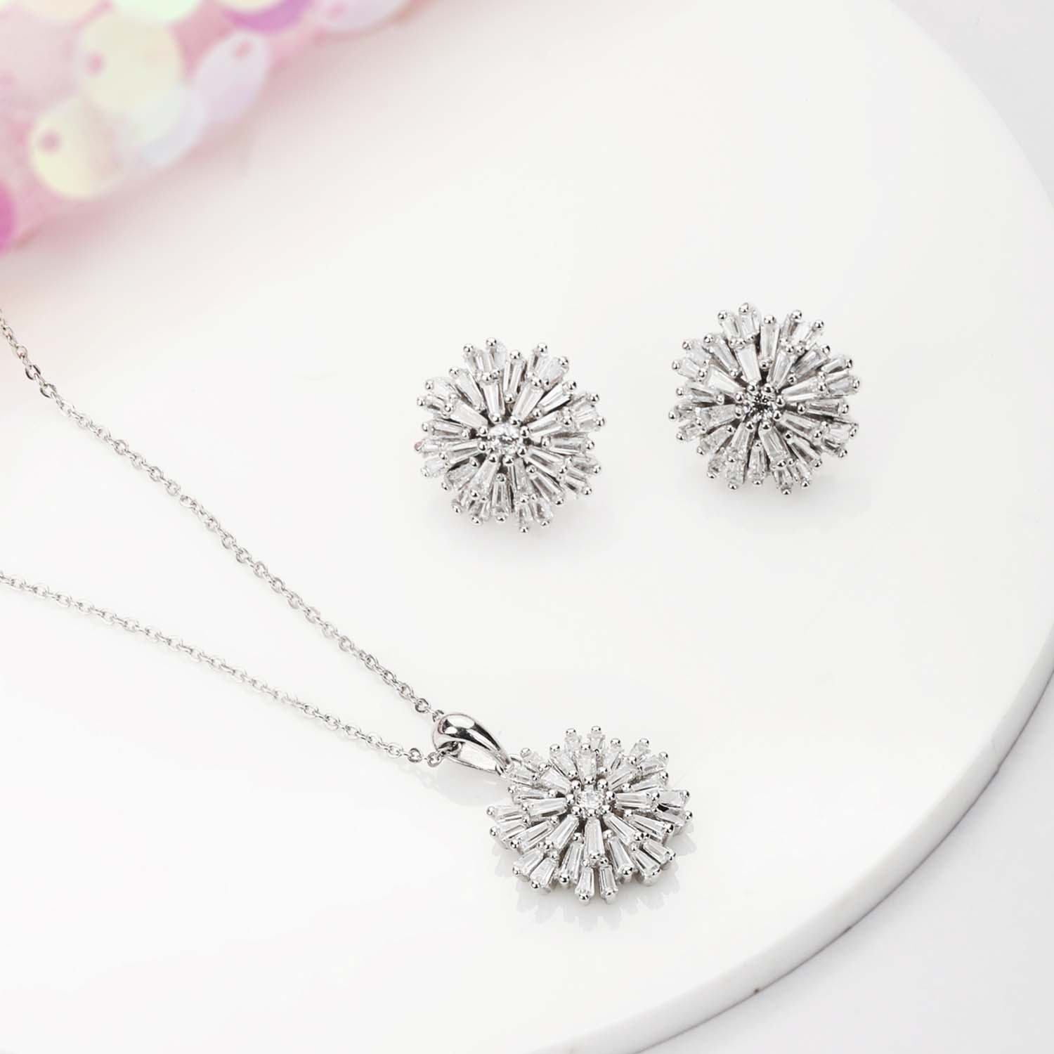 Floral Desire 925 Silver Jewellery Set