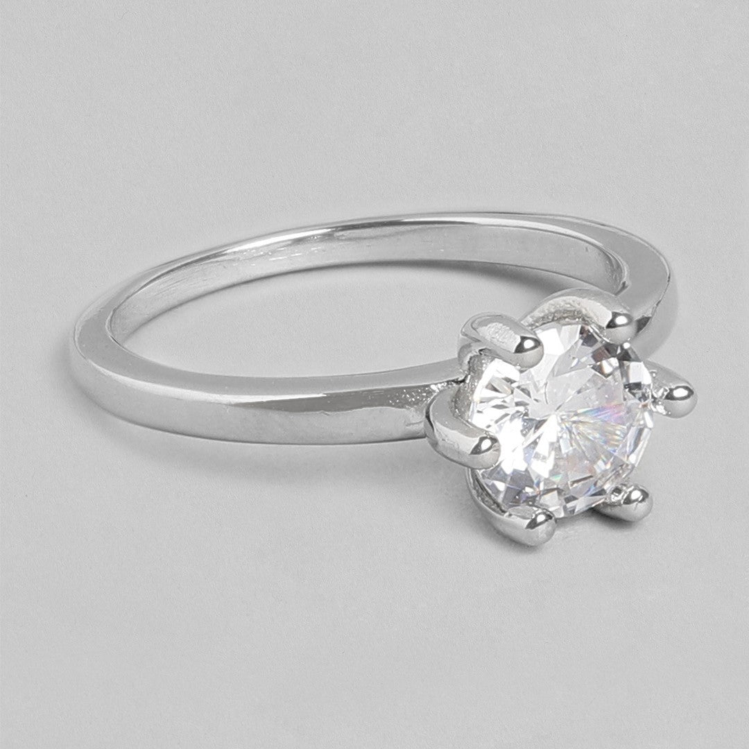 Celestial Bond Rhodium-Plated 925 Sterling Silver Couple Ring