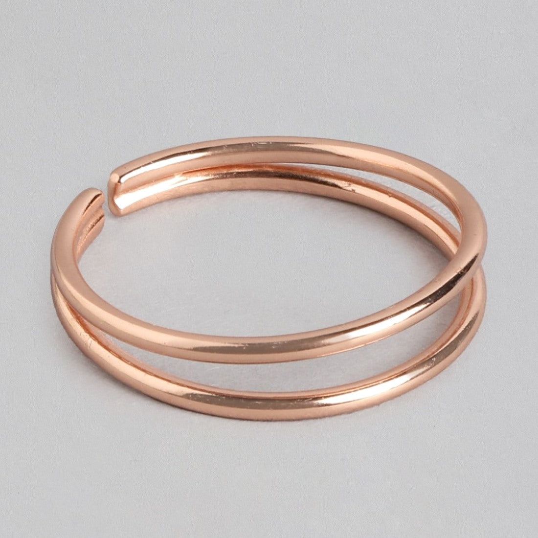 Rosy Radiance 925 Sterling Silver Rose Gold-Plated Women's Ring (Adjustable)