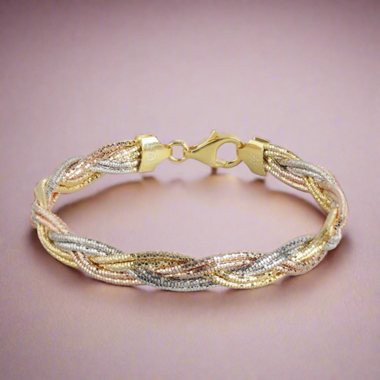 Multi-Strand Weave 925 Sterling Silver Bracelet Gift Hamper for Sister