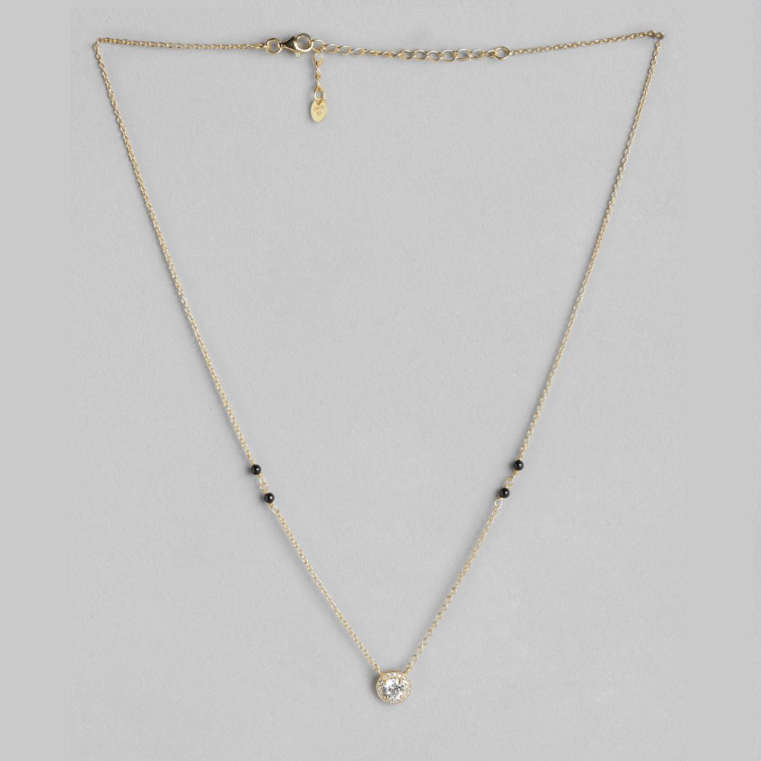 Gilded Harmony 925 Sterling Silver Gold-Plated Beaded Mangalsutra