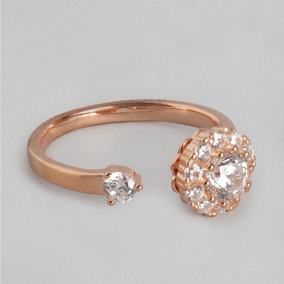 Bosslady 925 Silver Rotating Ring in Rose Gold (Adjustable)