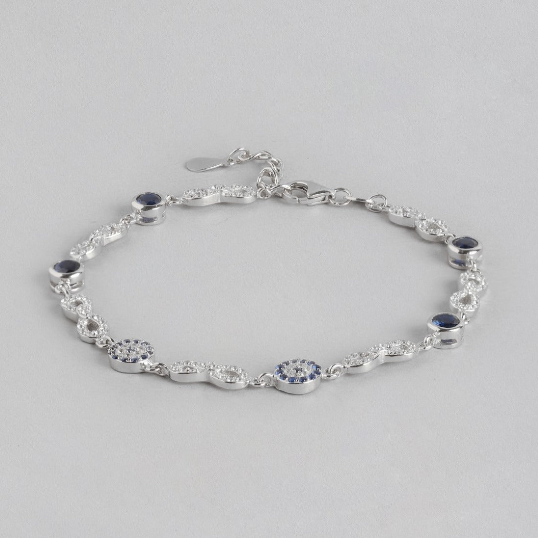 Eternal Elegance Cubic Sparkle Zirconia Rhodium-Plated Infinity Bracelet