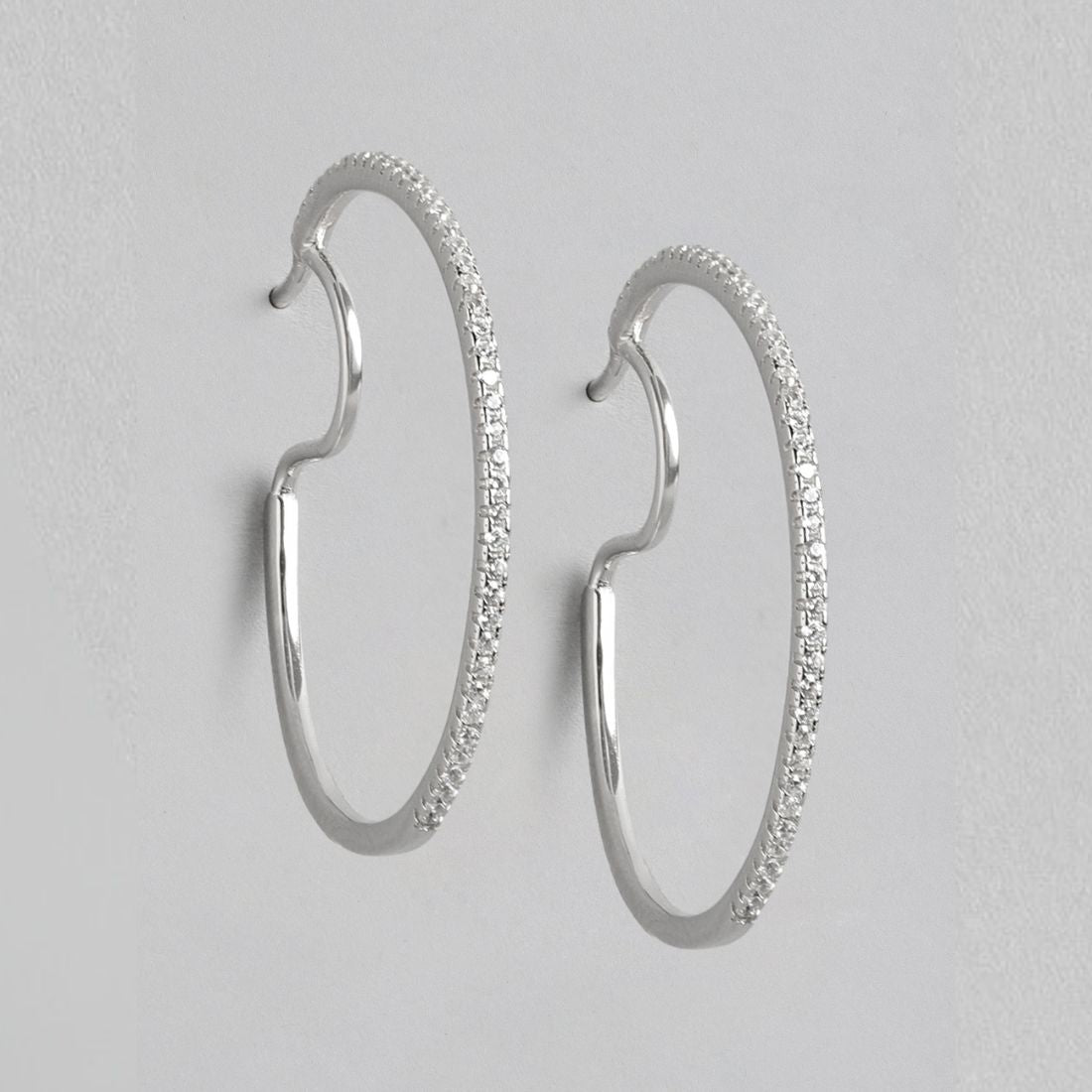 Bedazzling Silver 925 Silver Hoops