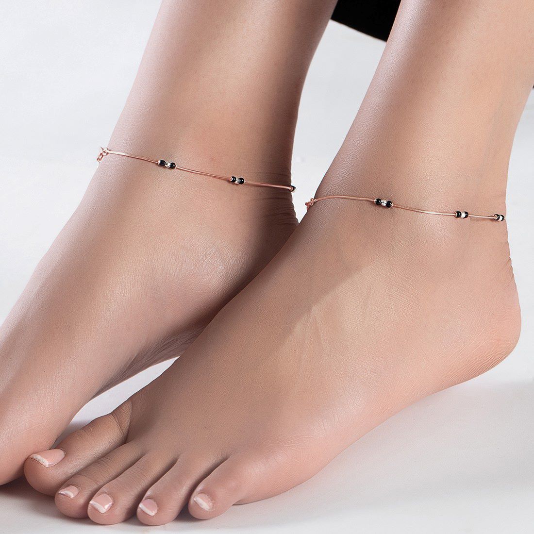 Blissful Rose Gold-Plated 925 Sterling Silver Anklet