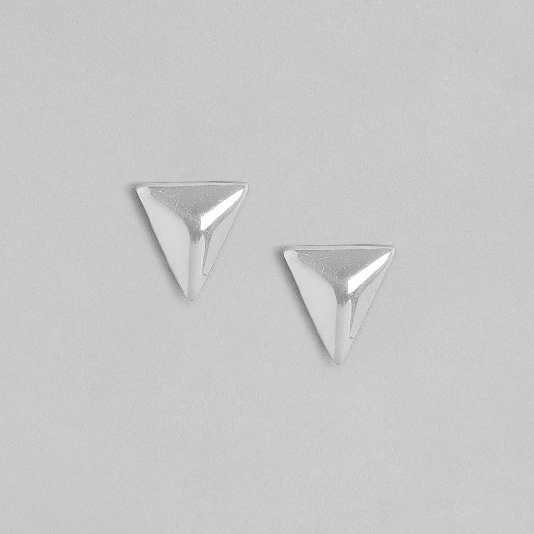 Minimalist Triangle Stud Earrings in 925 Sterling Silver