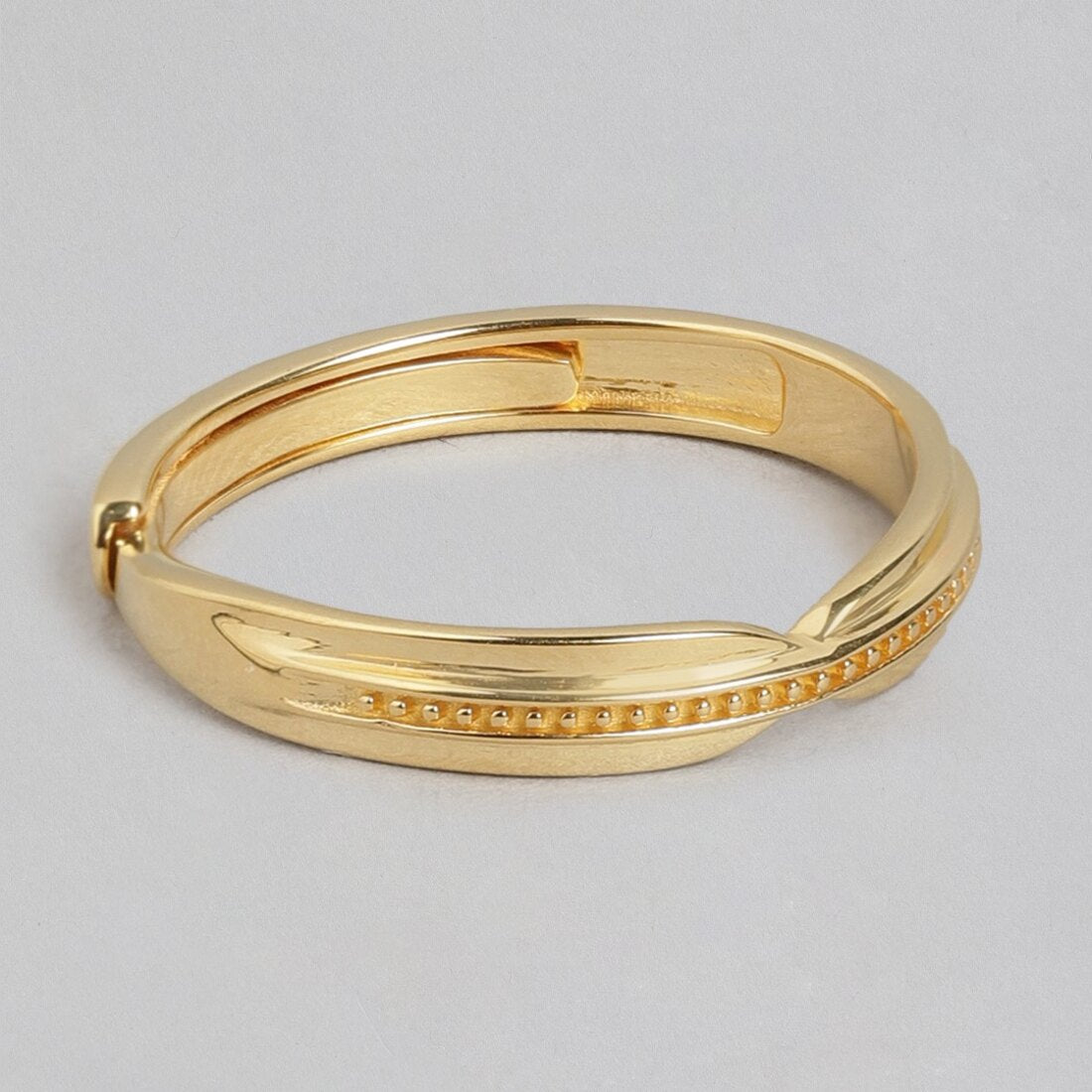 Radiant Sunburst Gold-Plated 925 Sterling Silver Adjustable Ring for Him