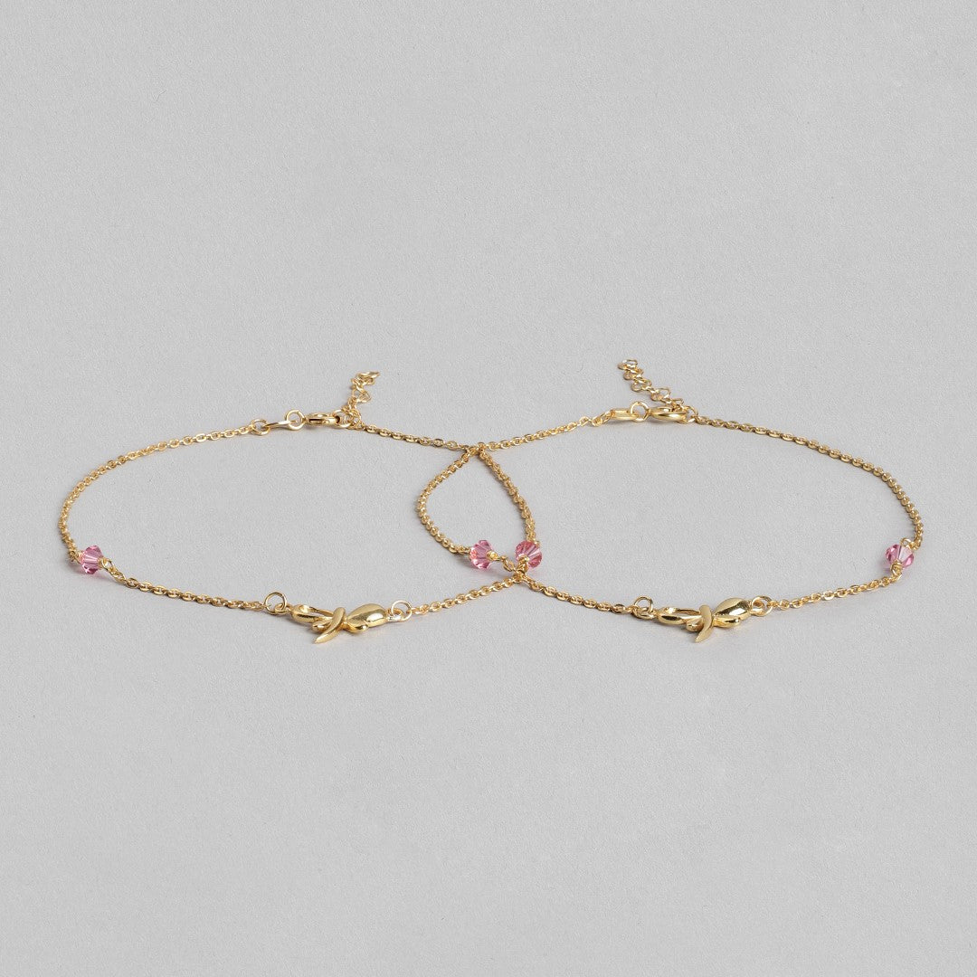 Butterfly Wings Gold-Plated 925 Sterling Silver Anklet