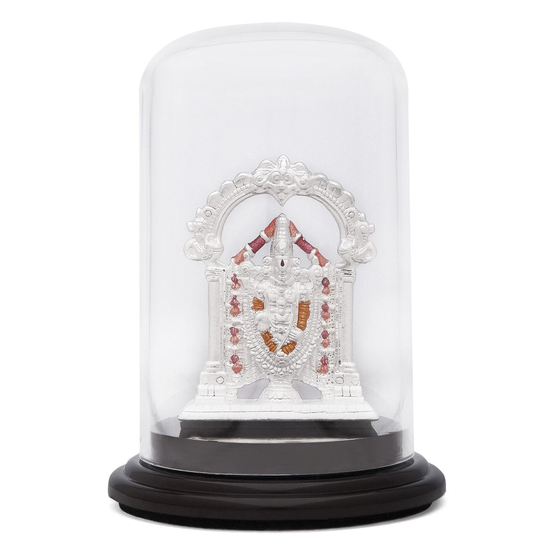 Sacred Splendor Rhodium-Plated 999 Silver Tirupati Bala Ji Idol