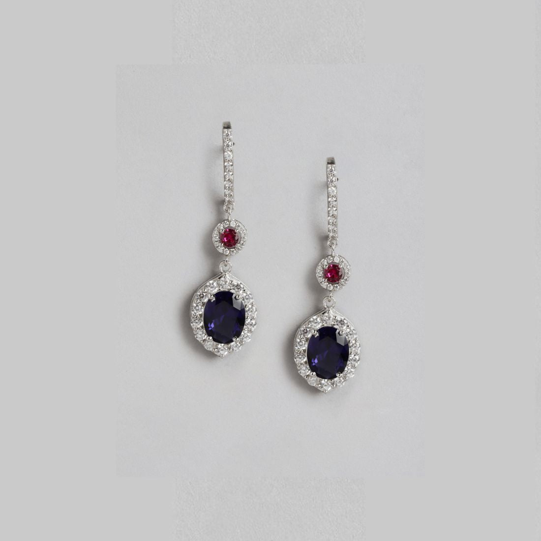 Enchanted Dazzle Rhodium-Plated 925 Sterling Silver Drop Earrings