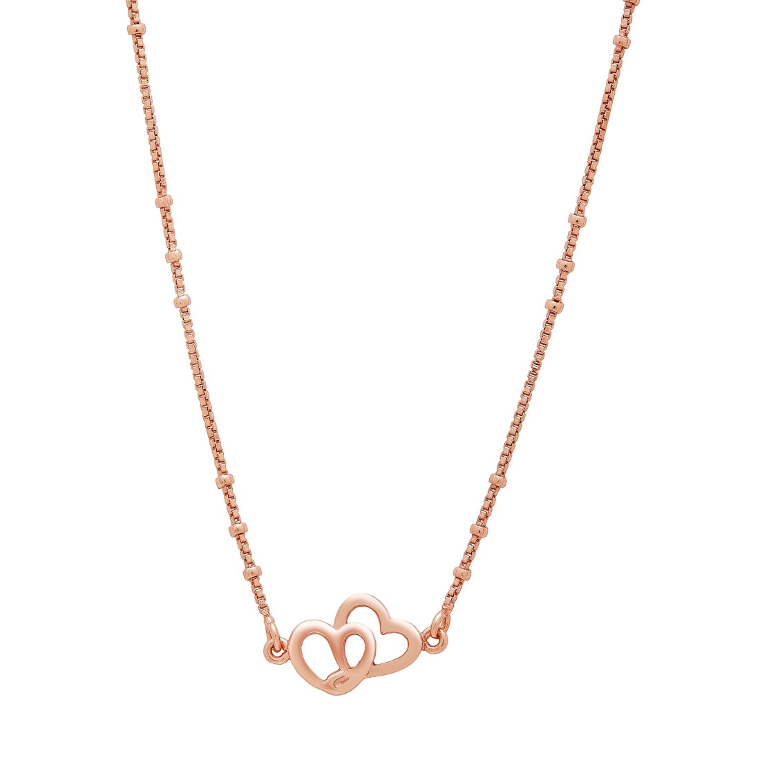 Heartfelt Affection Rose Gold-Plated 925 Sterling Silver Necklace