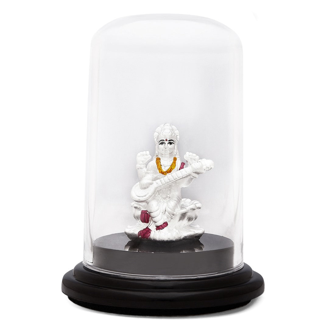 Saraswati's Serenade Rhodium-Plated 999 Sterling Silver Saraswati Ji Idol
