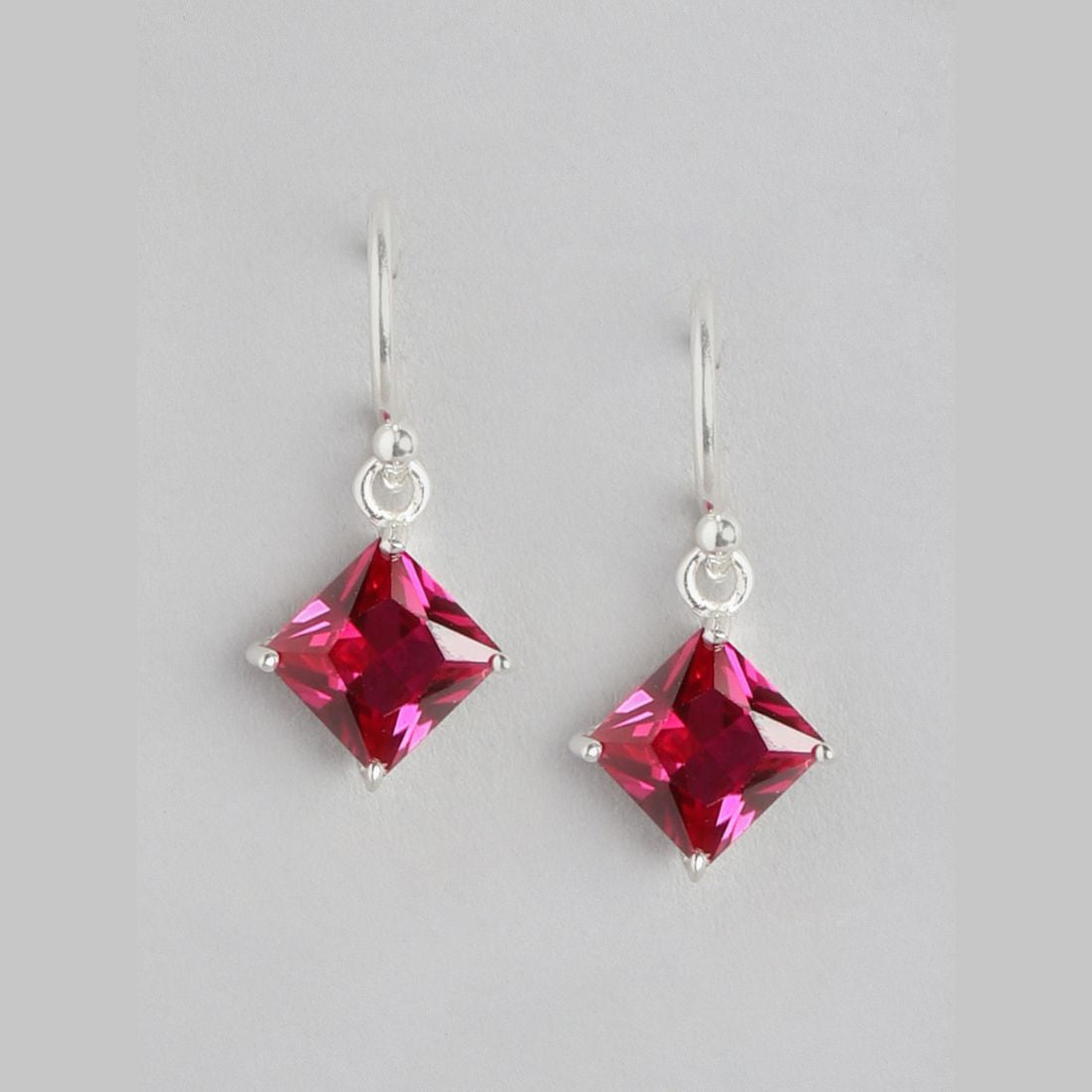 Dripping Rhodium Plated Coloured CZ 925 Sterling Silver Earrings
