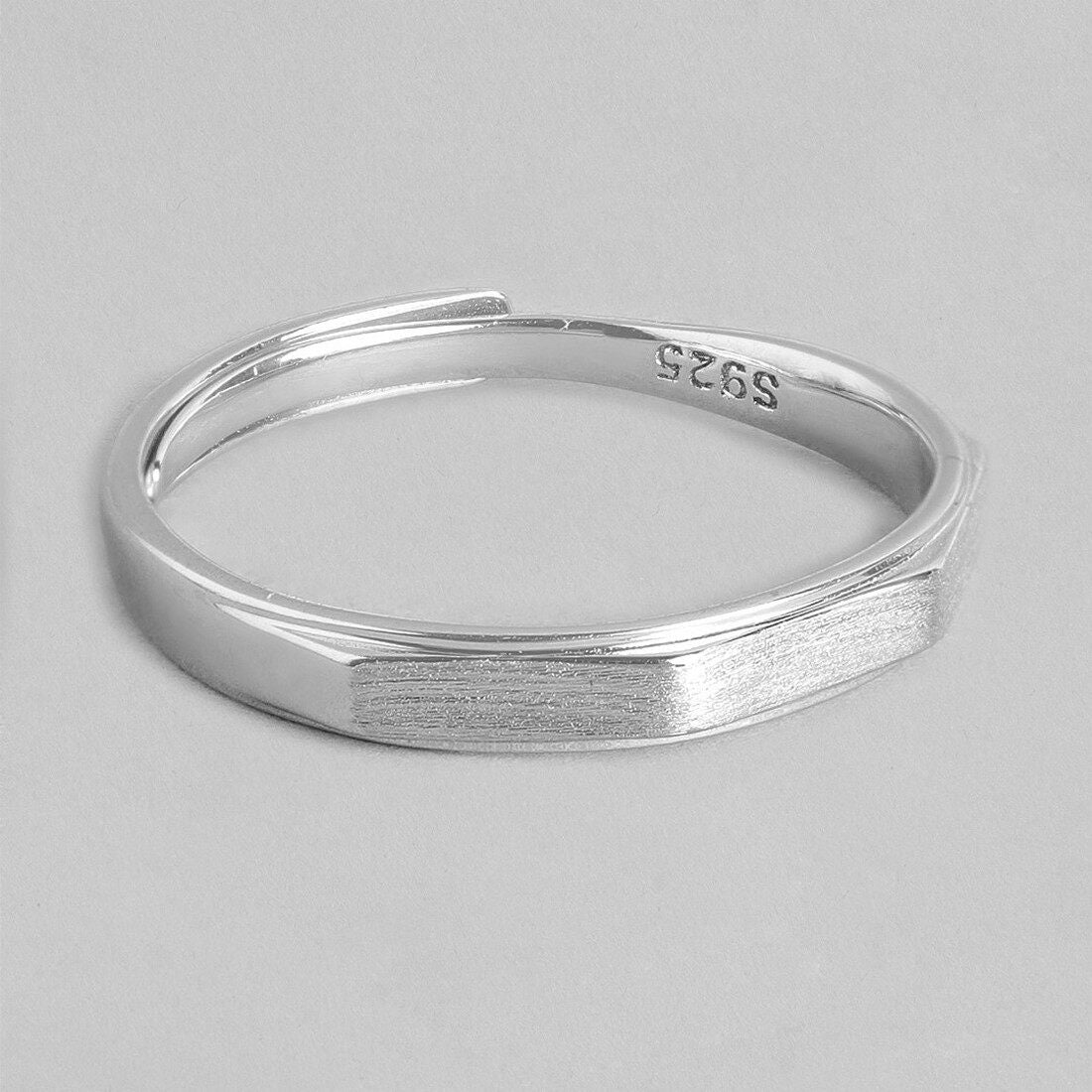 Bold and Versatile Adjustable Sterling Silver Ring for Him