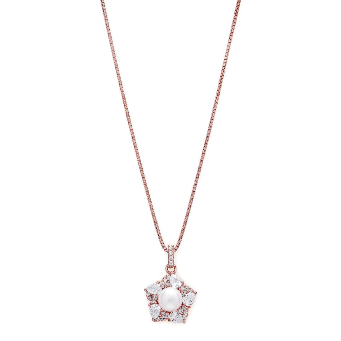 Blooming Elegance Rose Gold-Plated 925 Sterling Silver Jewelry Set
