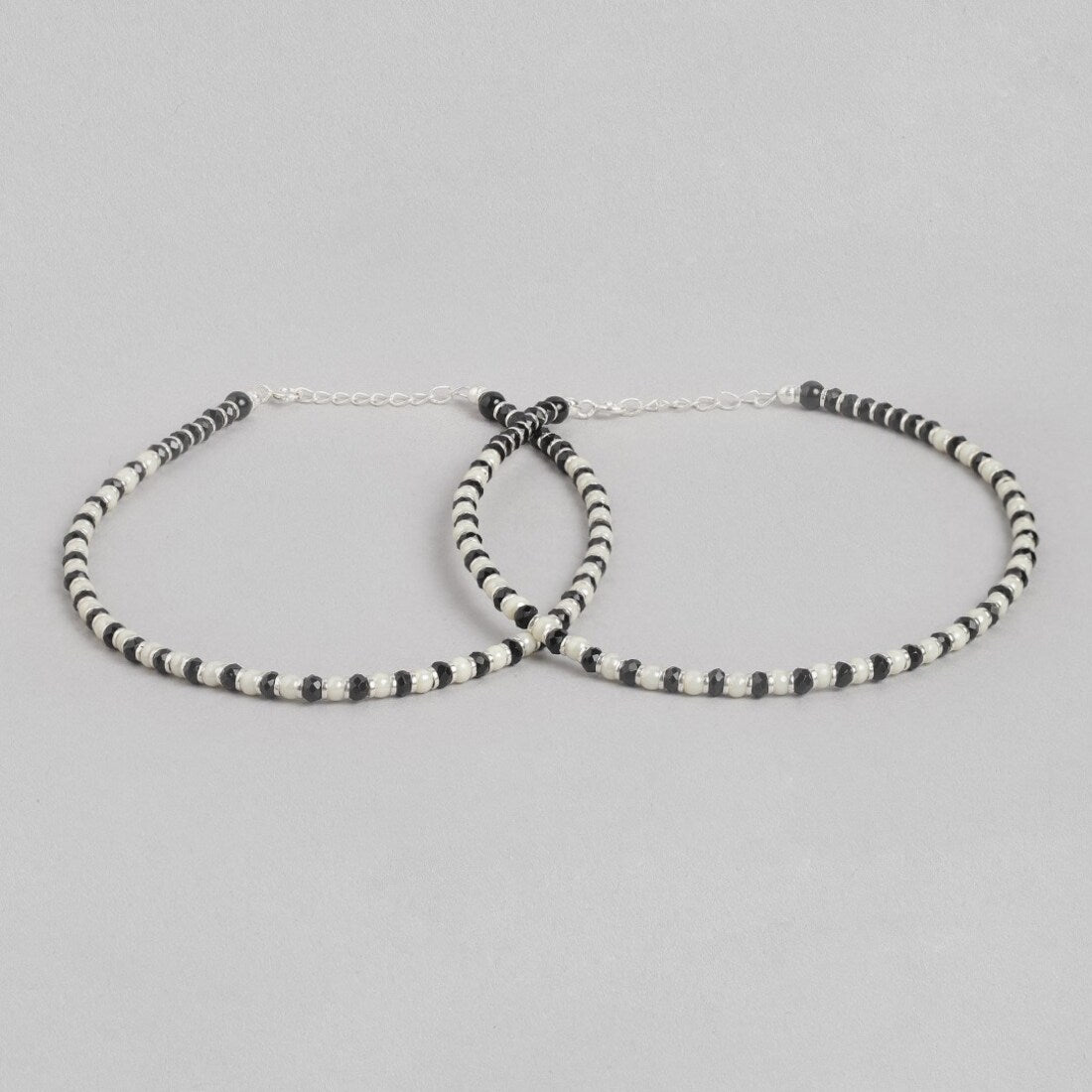 Enigmatic Serenity Rhodium Plated 925 Sterling Silver Anklet