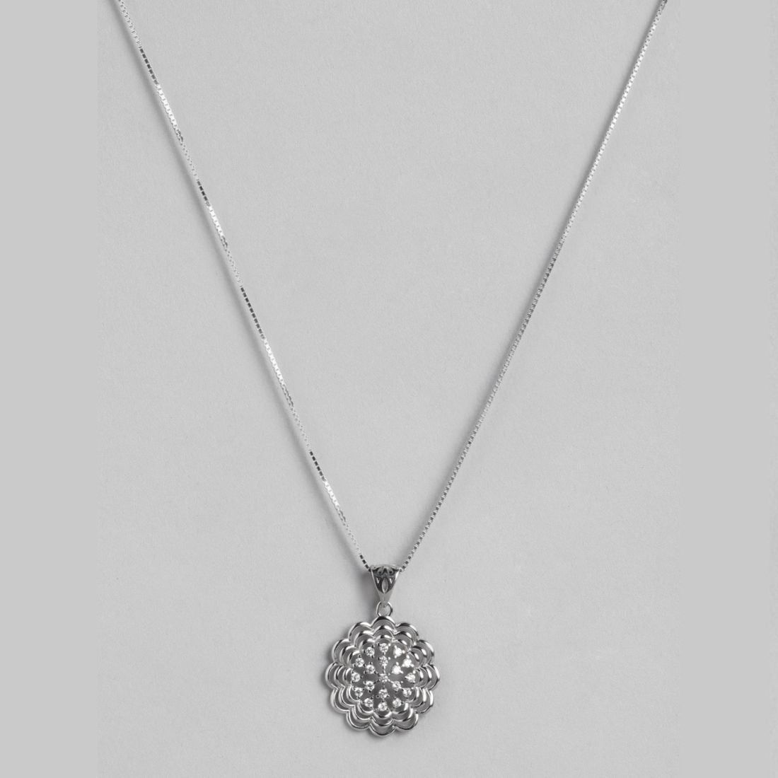Timeless Elegance 925 Sterling Silver Rhodium Plated Pendant