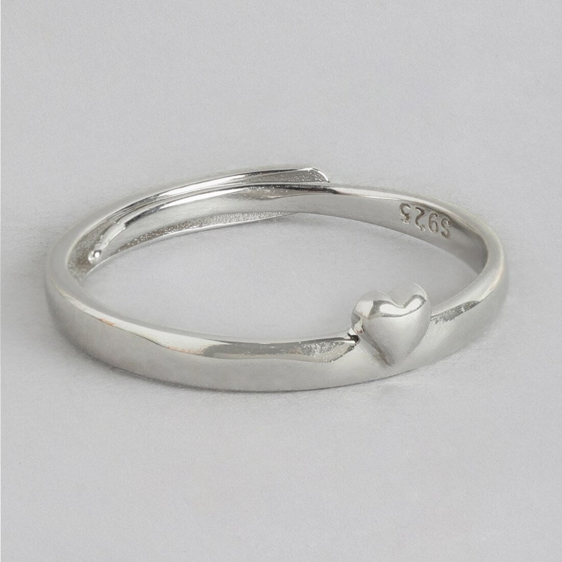 Heart's Desire Sterling Silver Heart Pattern Ring for Women (Adjustable)
