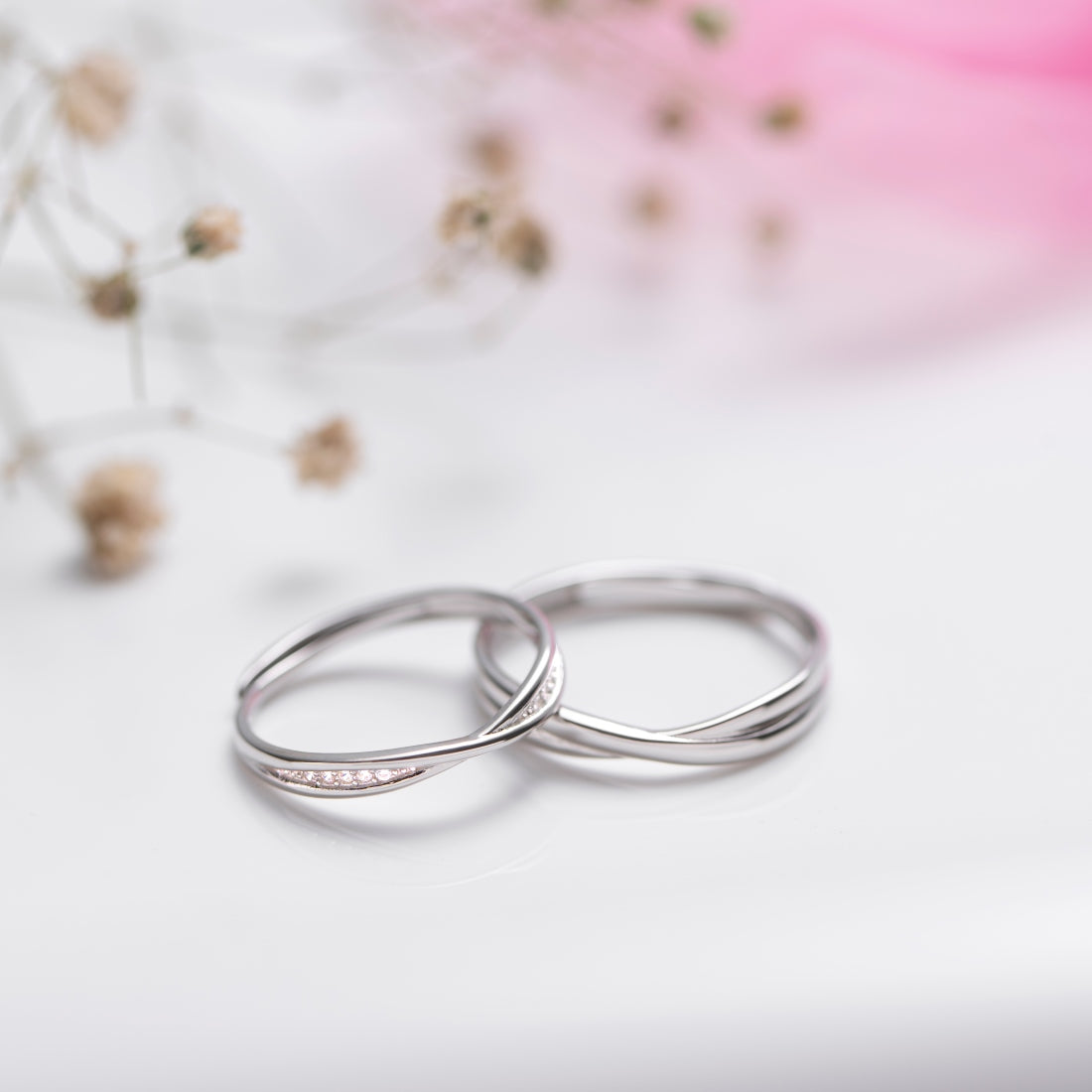 Infinity With You 925 Sterling Silver Couple Ring (Adjustable)