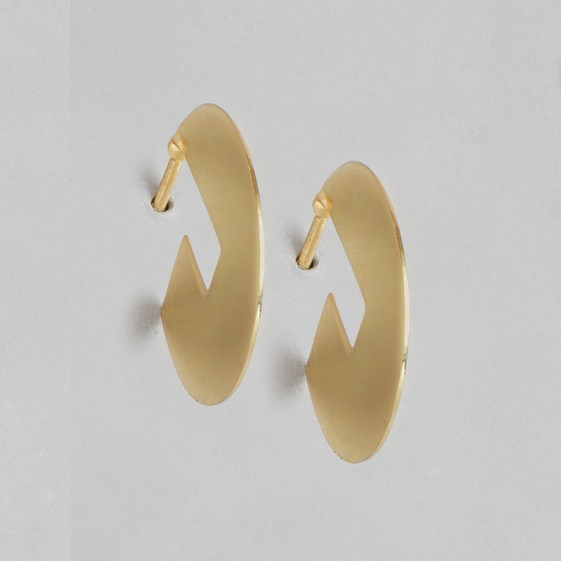 Abstract Circular Gold Plated 925 Sterling Silver Studs