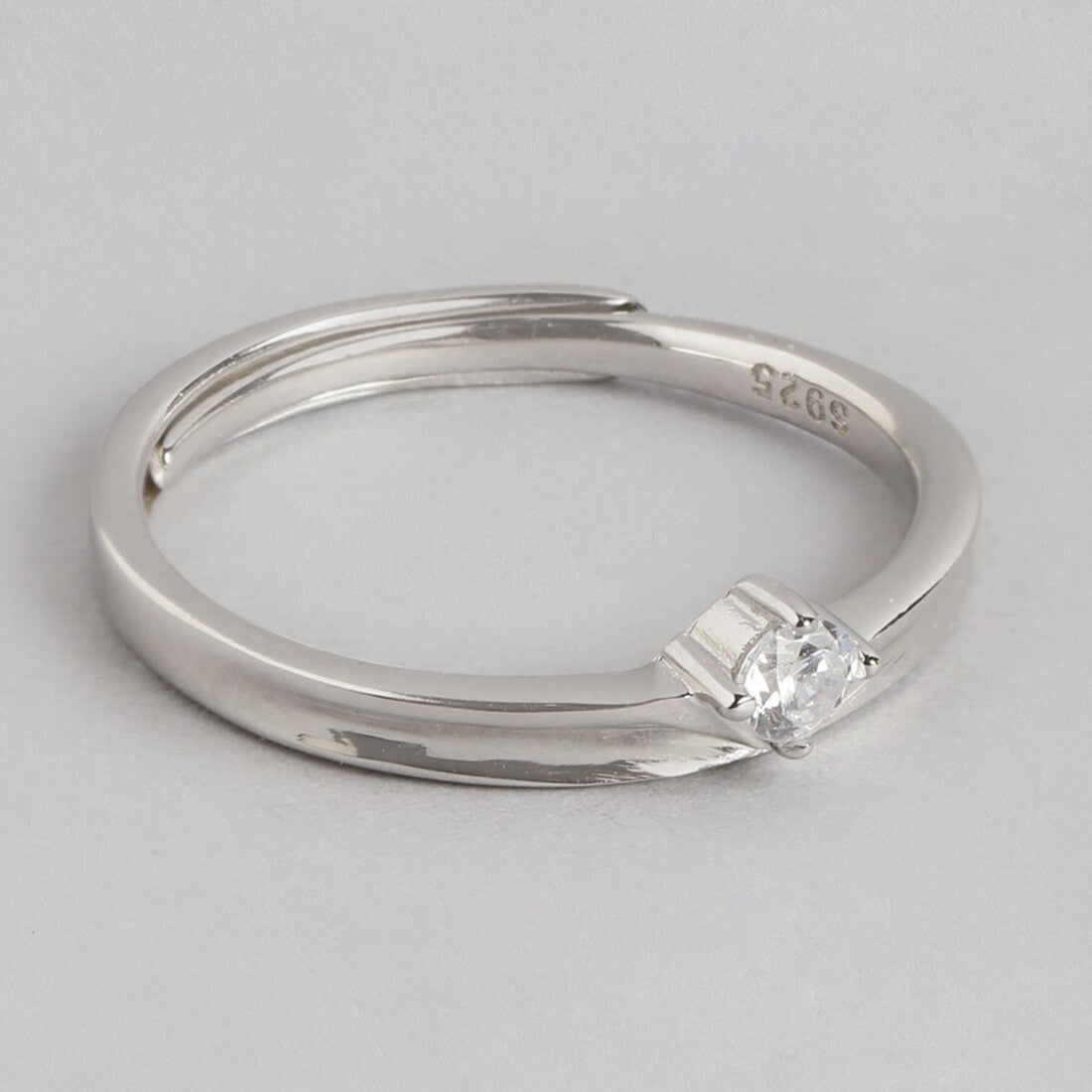 Bold Sophistication Rhodium-Plated 925 Sterling Silver Ring for Him