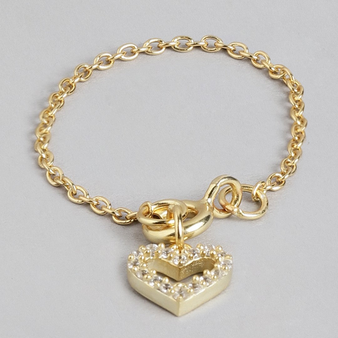 The Lovely Heart Gold Plated 925 Sterling Silver Watch Charm