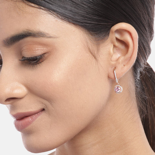 Chic Goddess Rose Gold Fish Hook 925 Silver Earring