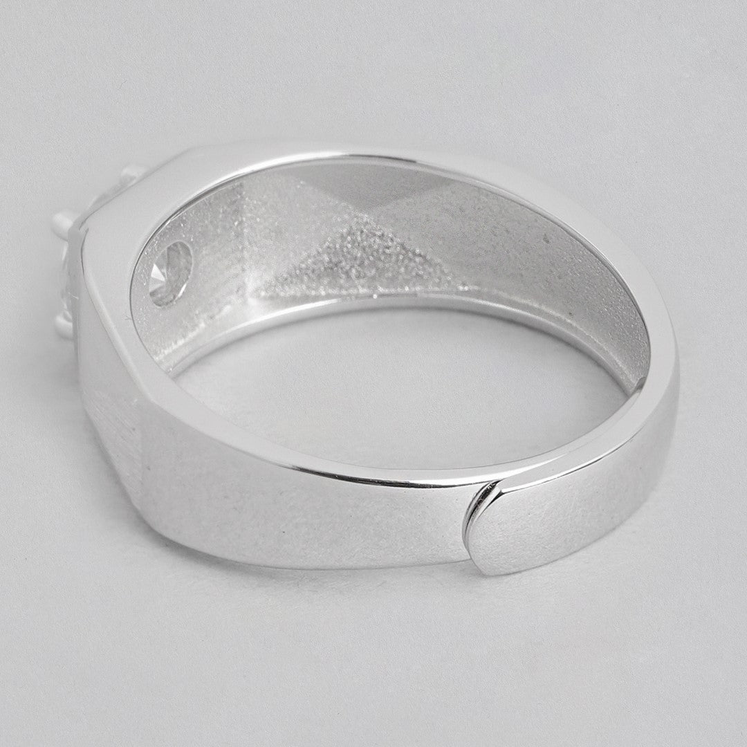 Enchanted Promise Rhodium-Plated 925 Sterling Silver Couple Ring