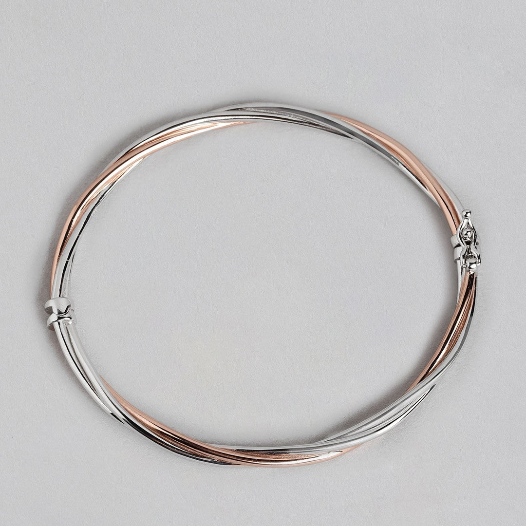 Radiant Duo 925 Sterling Silver Dual Tone-Plated Bracelet