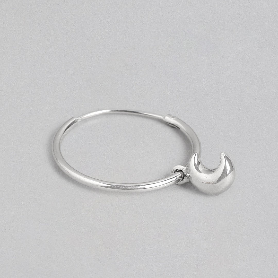 Mystic Moonbeams Rhodium-Plated 925 Sterling Silver hoops Earring