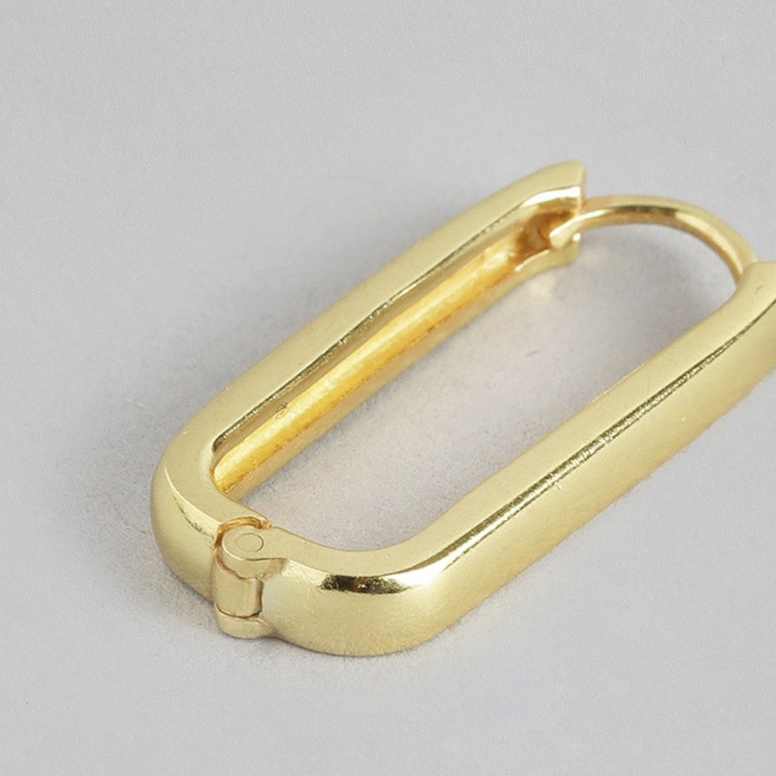 Classic Gold Plated Geometrical Hoop Earring