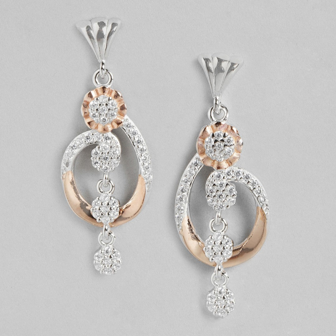 Dual Radiance Sparkle Dual Tone-Plated 925 Sterling Silver Jewelry Set