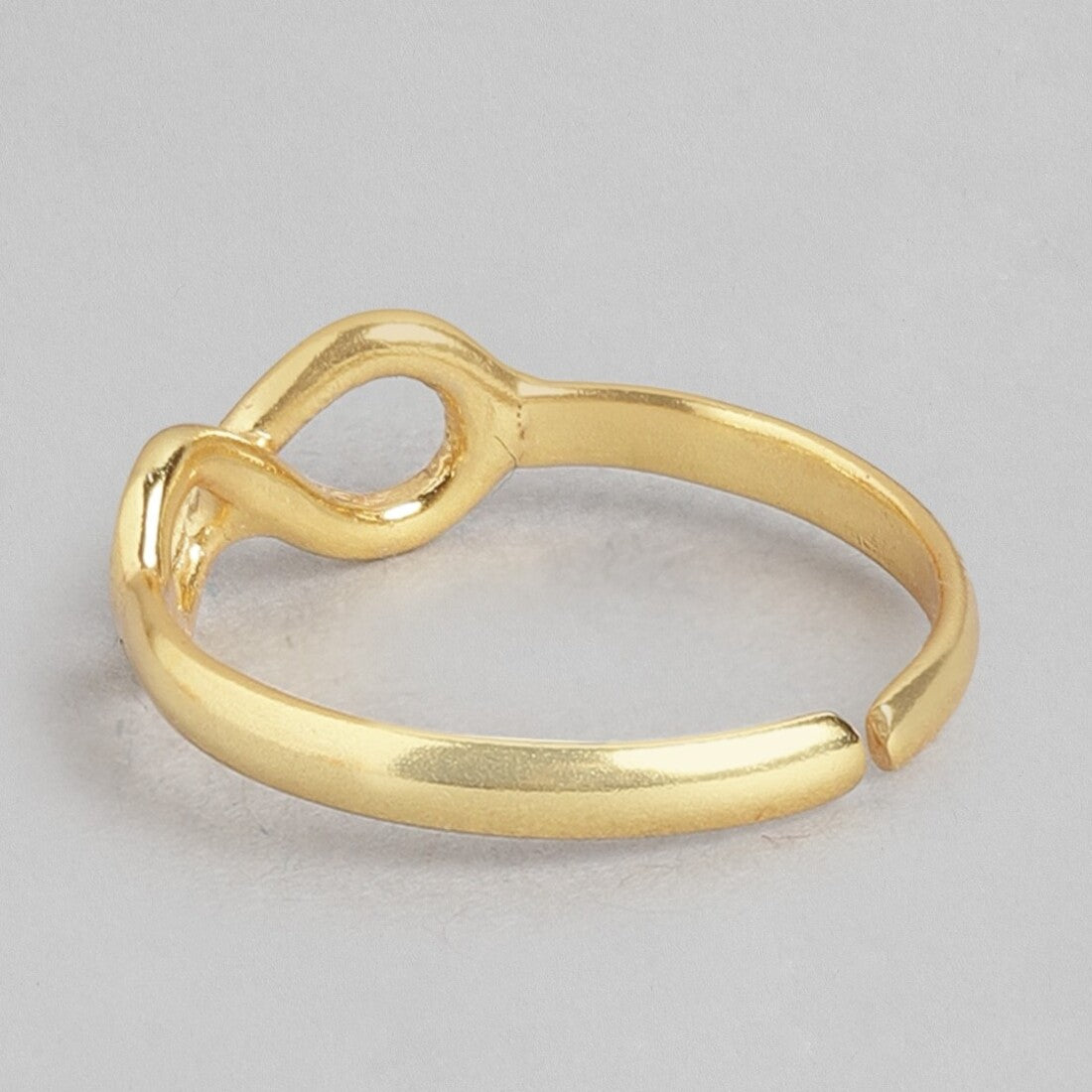 Eternal Love Gold-Plated 925 Sterling Silver Infinity Ring