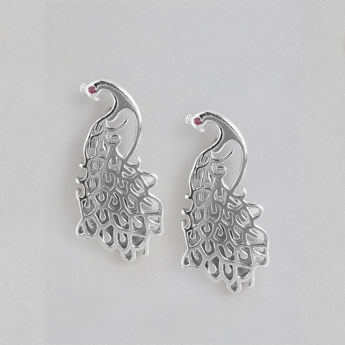 Classic Peacock Rhodium Plated 925 Sterling Silver Jewellery Sets