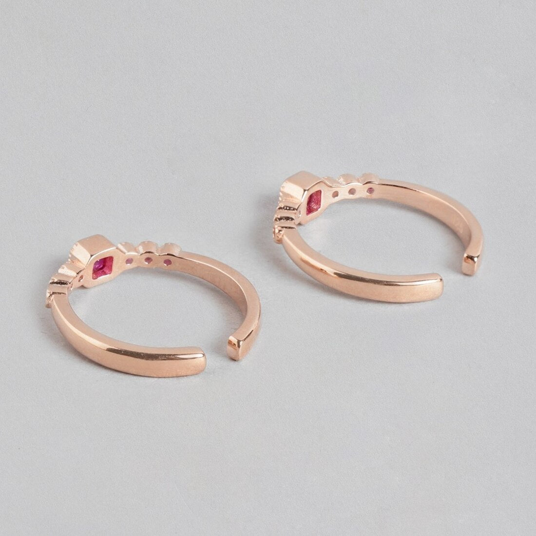 Glimmering Rose Gold Plated 925 Sterling Silver Toe Ring