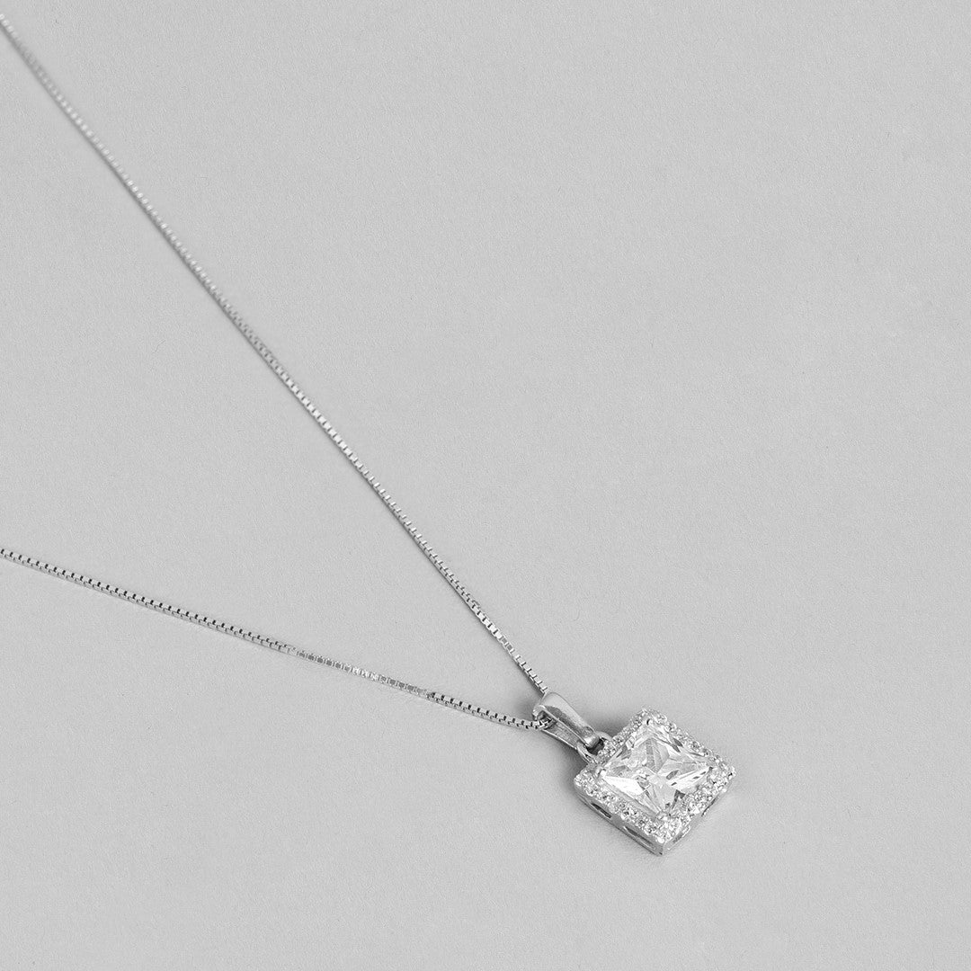 Timeless Shine Rhodium Plated 925 Sterling Silver Pendent