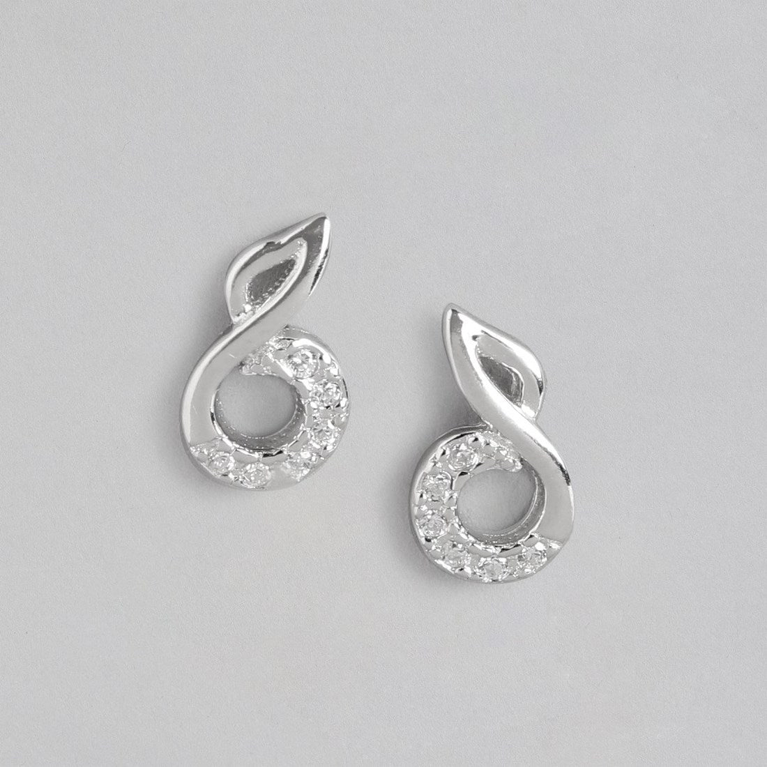 Abstract Allure Rhodium-Plated CZ 925 Sterling Silver Jewelry Set