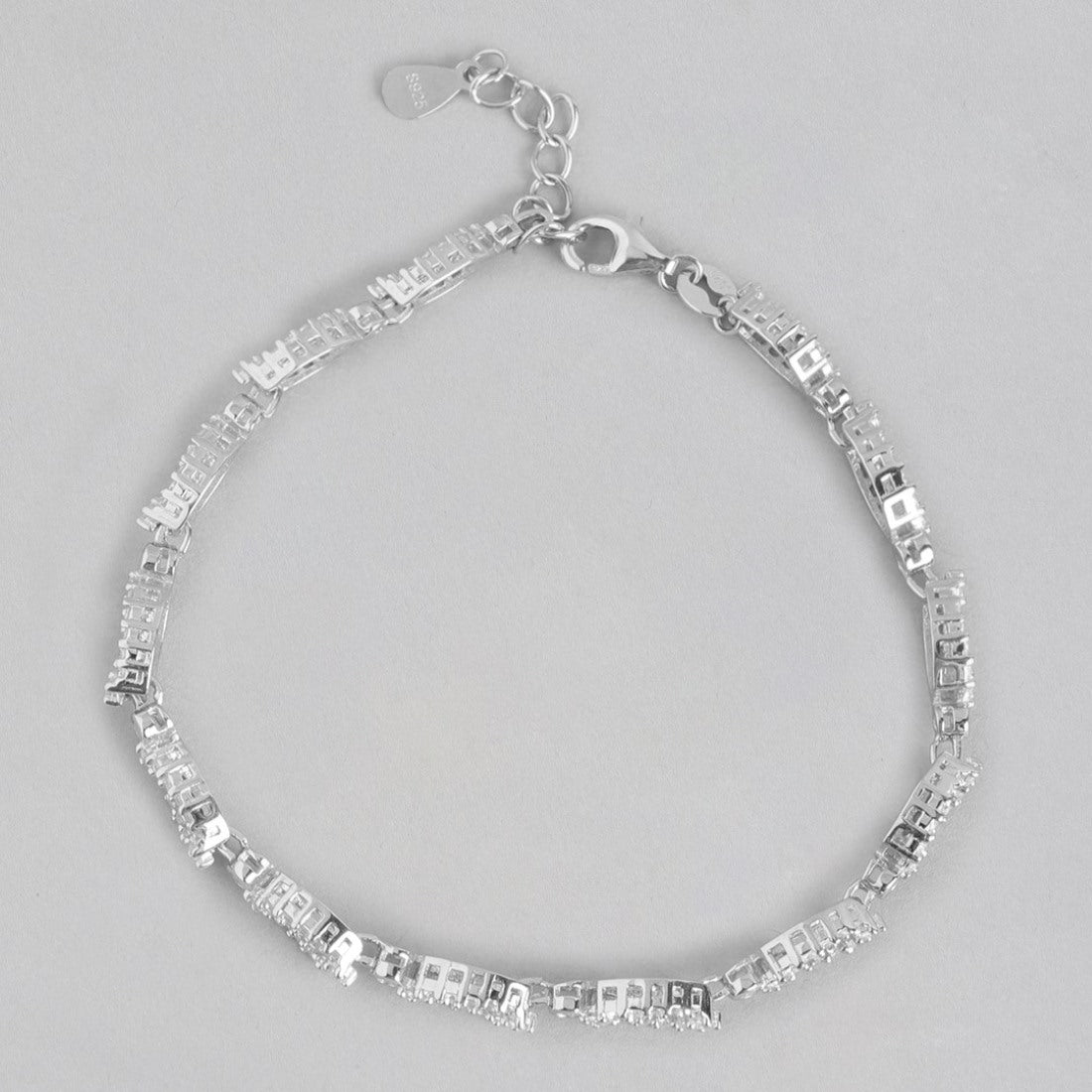 Oval CZ Radiance Rhodium-Plated 925 Sterling Silver Bracelet