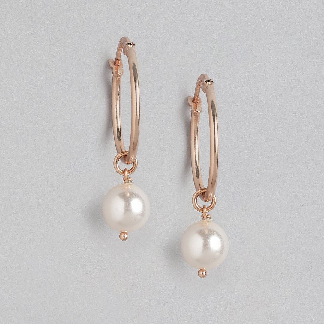 Radiant Rosewater Rose Gold-Plated 925 Sterling Silver Jewelry Set with Freshwater Pearls